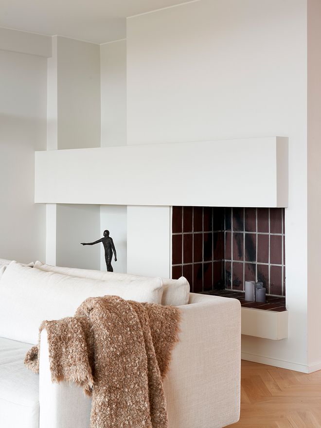 A fireplace from the 60s