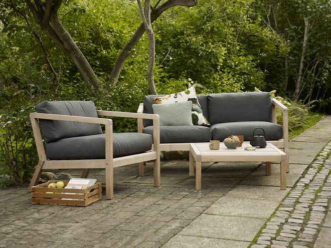 Skagerak Virkelyst chair, teak - charcoal