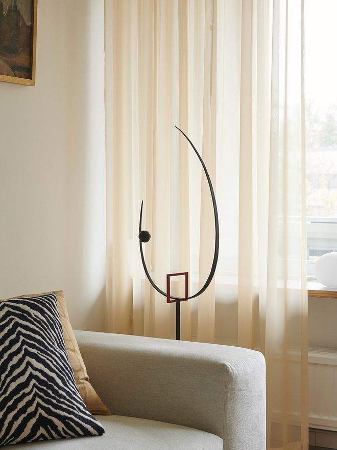 Wooden art piece at home