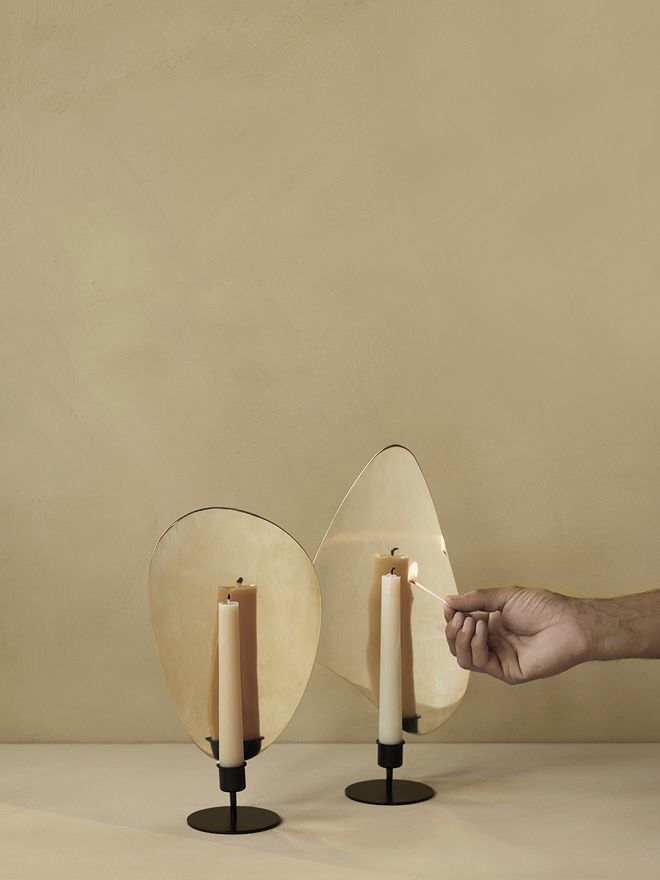MENU Flambeau candleholder, brass