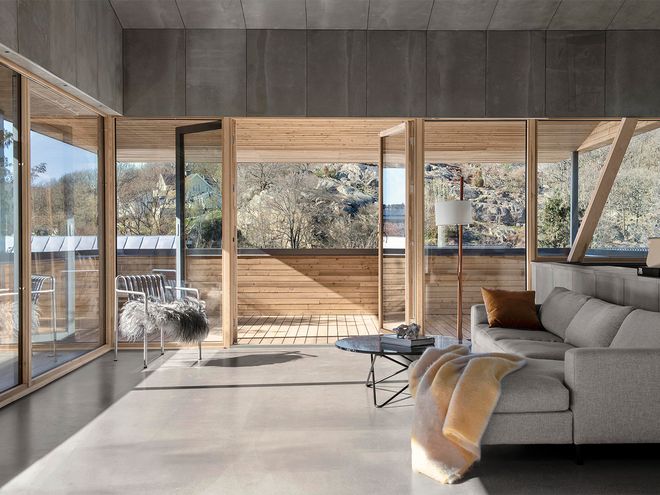 An image featuring the interior of Villa Radal, a private home designed by Olson Lyckefors architects.