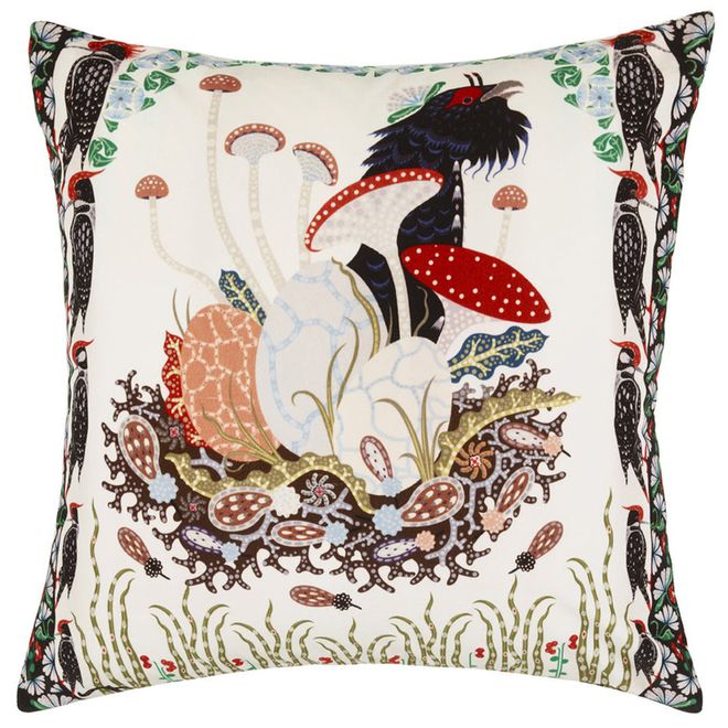 Klaus Haapaniemi Woodpeckers cushion cover