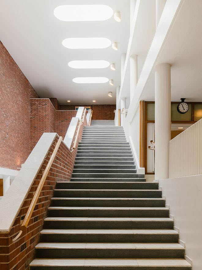 Inside the Jyväskylä campus buildings, Alvar Aalto