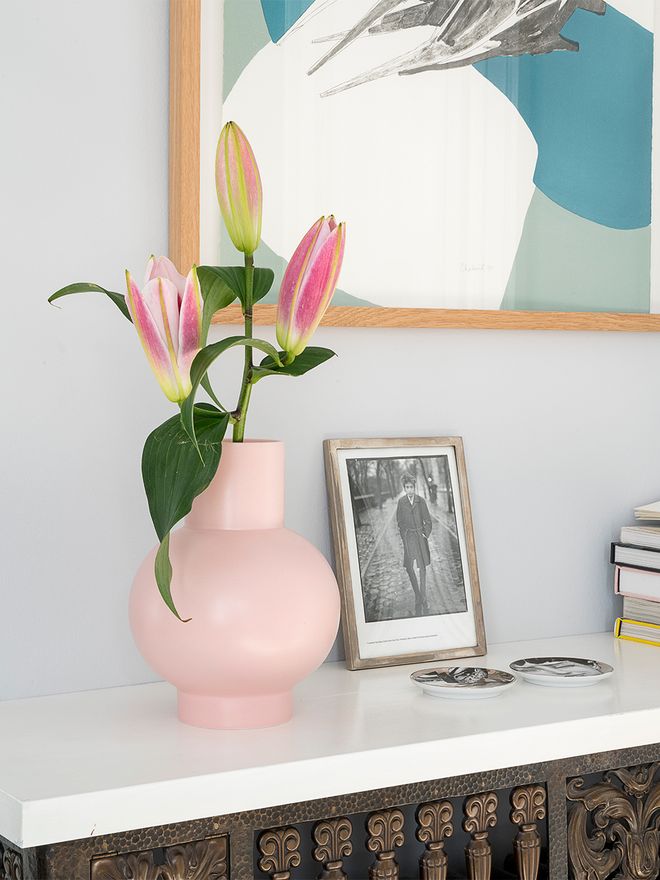 Raawii Strøm vase, coral blush