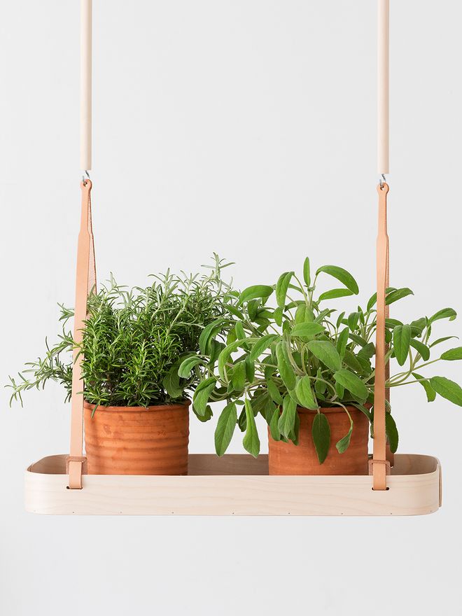 Verso Design Tuokko hanging shelf, birch - dark grey