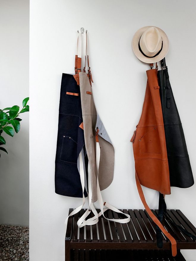 Röshults BBQ apron, canvas, navy black