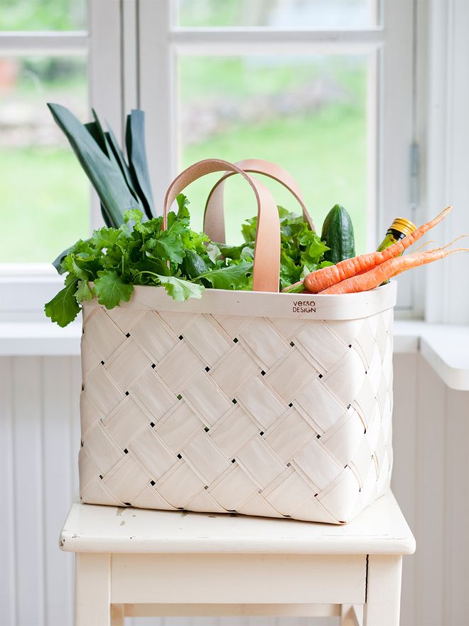Verso Design Lastu shopping basket