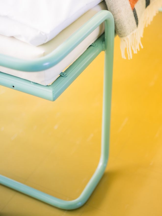 Patient bed in the Paimio Sanatorium