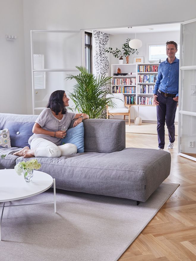Linda and Christoffer’s 1970’s home was renovated to meet the needs of modern life