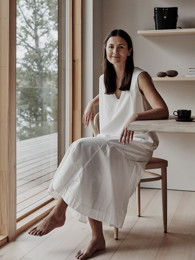 Interior designer Joanna Laajisto in her holiday home