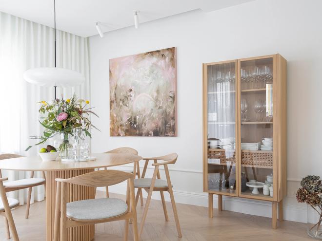 A wooden cupboard by Bolia
