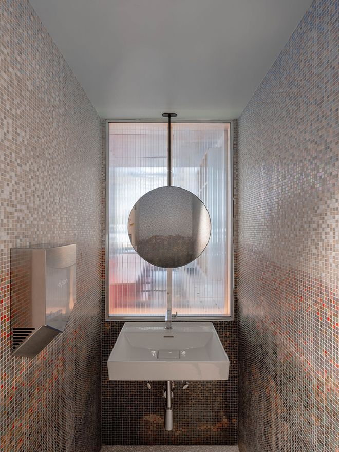 An image featuring the Nordic-inspired decor of restaurant Nin Hao in Brooklyn.
