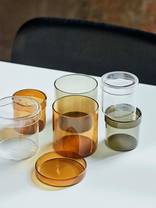 Hay glass containers