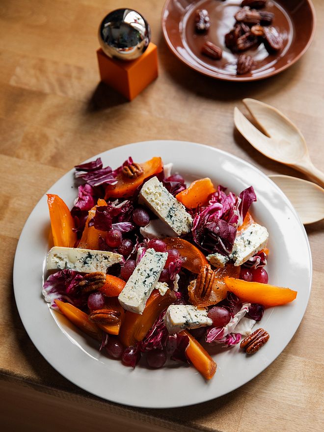 A detail of Christmas salad