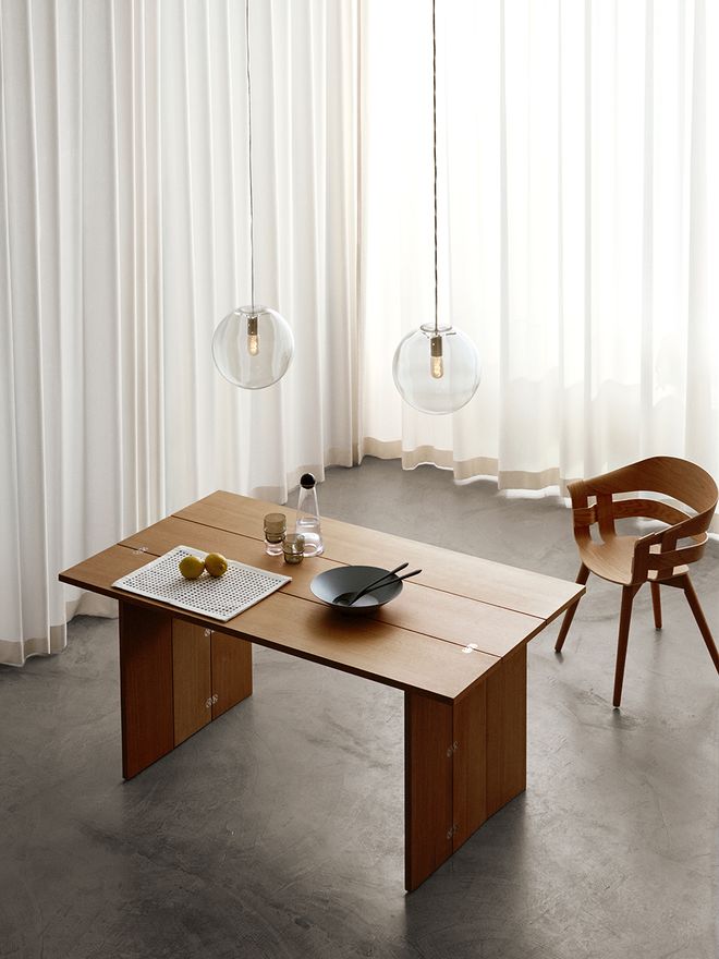 An image featuring Design House Stockholm's Flip table as part of the dining room decor.