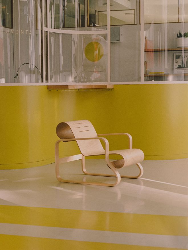 An image featuring Artek's Paimio chair in the Paimio sanatorium.