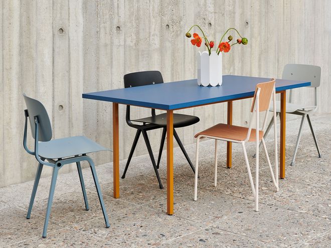 HAY Two-Colour table, 160 x 82 cm, ochre - blue