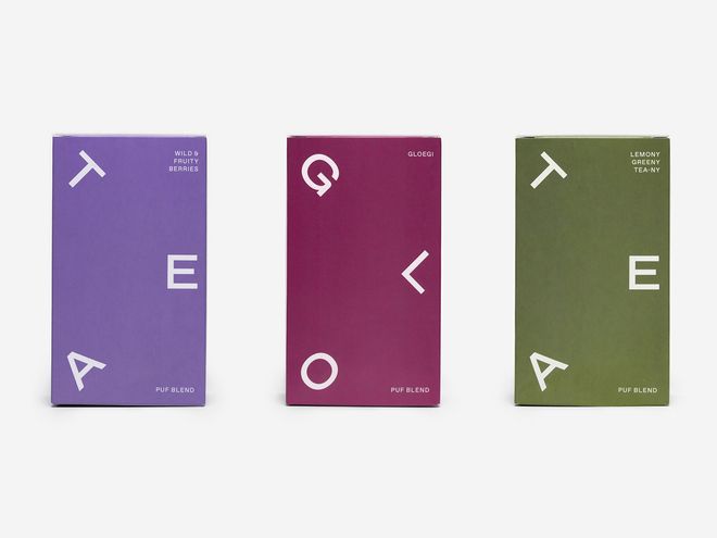 Teepakkauksia PUF-designkaupalle