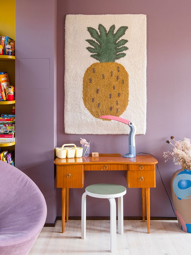 A light blue Toucan lamp by H.T. Huang