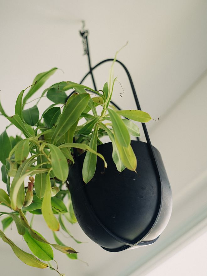 ferm LIVING Hanging Deco pot, black