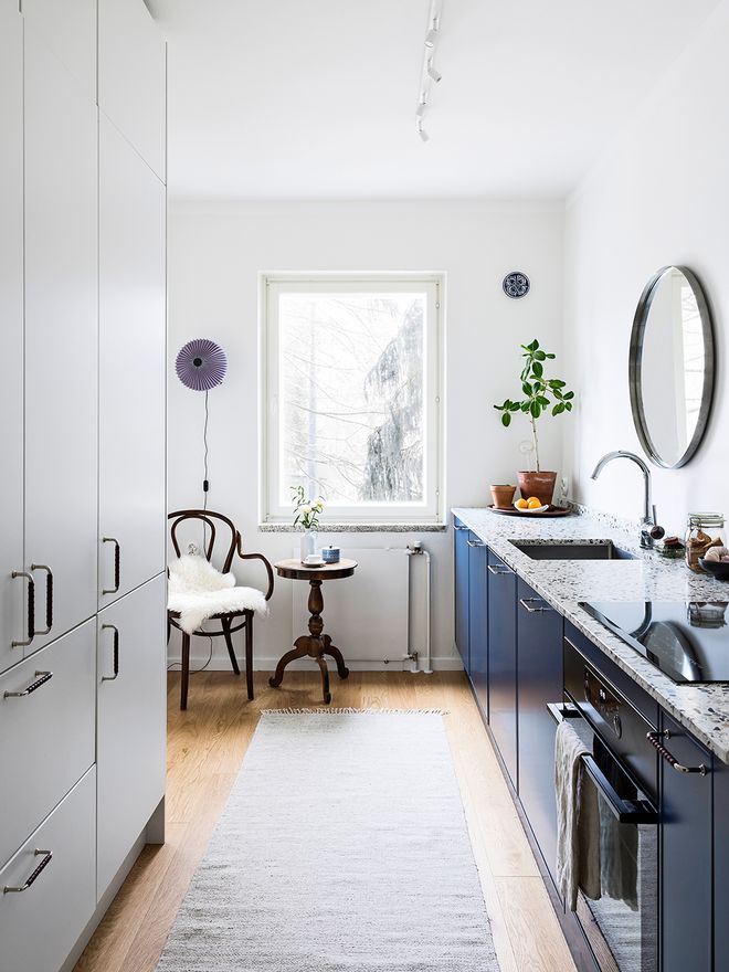 Tall cabinets in the kitchen