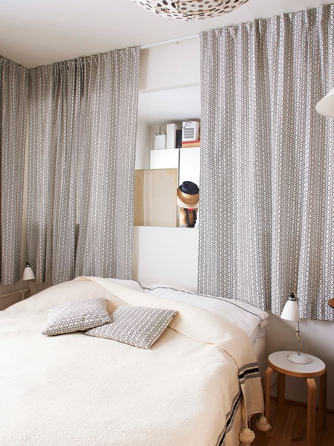 Bedroom decor at Johanna and Daniel Bruun's home