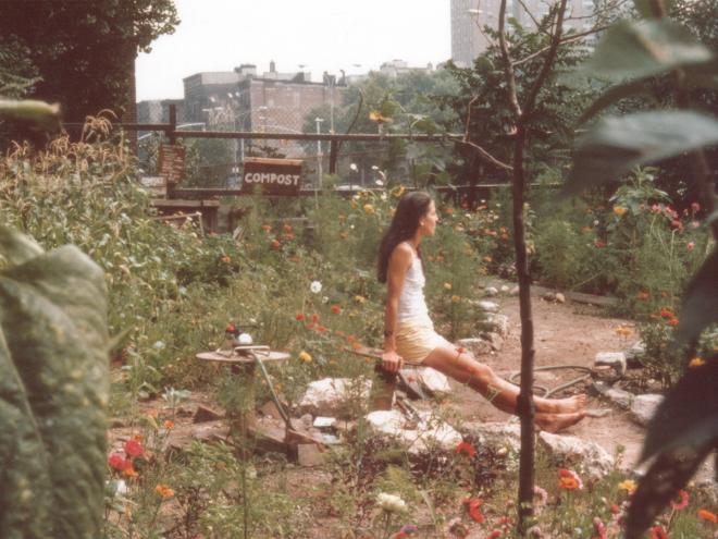 Artist Liz Christy in New York