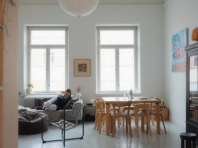 Annika Tickle in her home in Helsinki