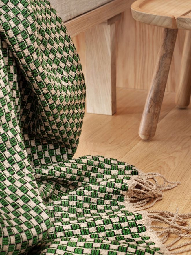 Røros Tweed  Isak throw, 150 x 210 cm, green meadow