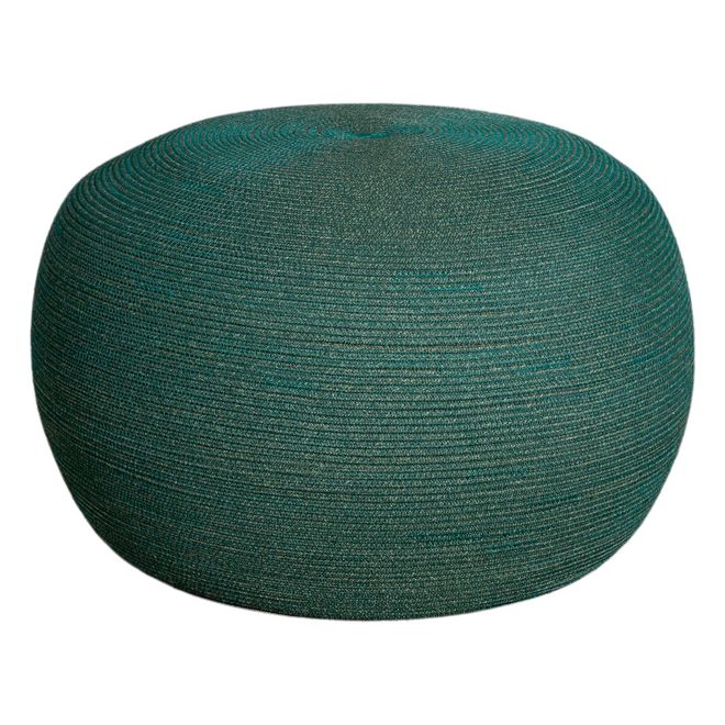 Cane-line  Circle footstool, large, round, dark green