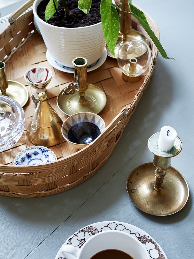 Sigfrid Billgren's home, porcelain and brass tableware