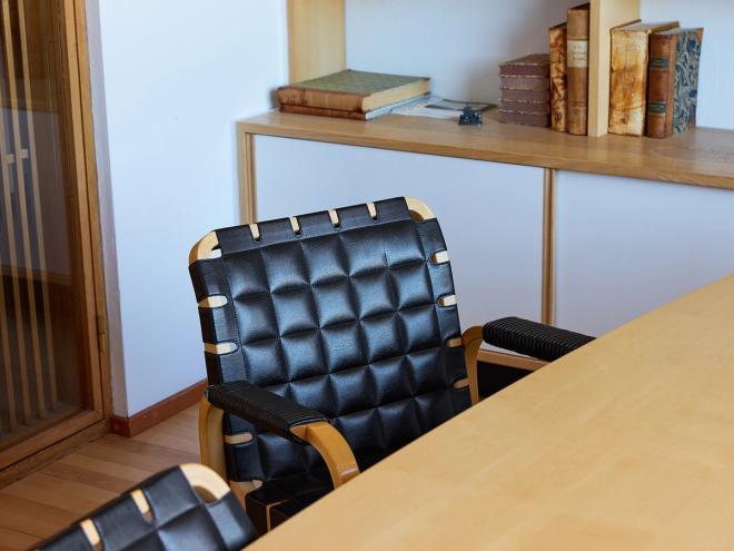 Detail of a chair at The Nordic House, Aino meeting room