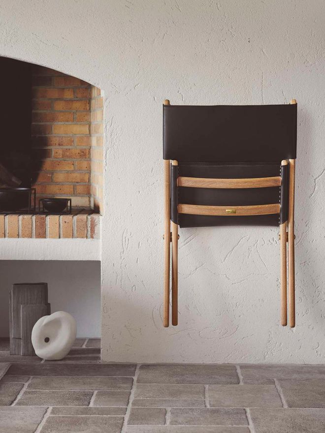 By Lassen's Saxe lounge chair folded up.