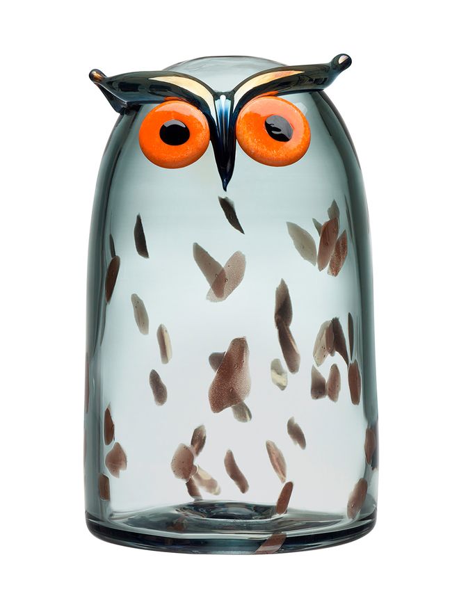 Iittala's Birds by Toikka Long-eared Owl glass bird
