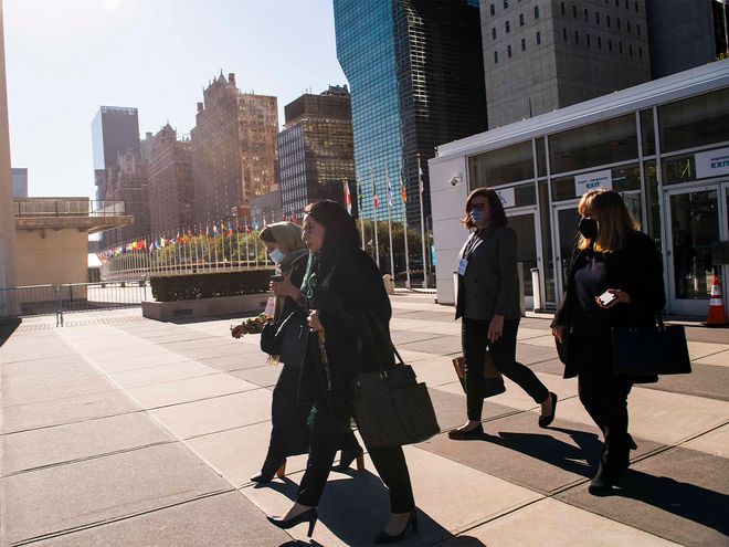 Afghan women delegation, UN headquarters