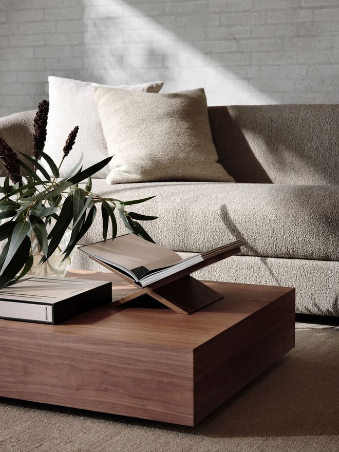 New Works  Mass Wide coffee table, walnut