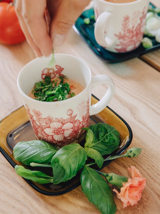 Ceramic artist Heini Riitahuhta's tomato soup