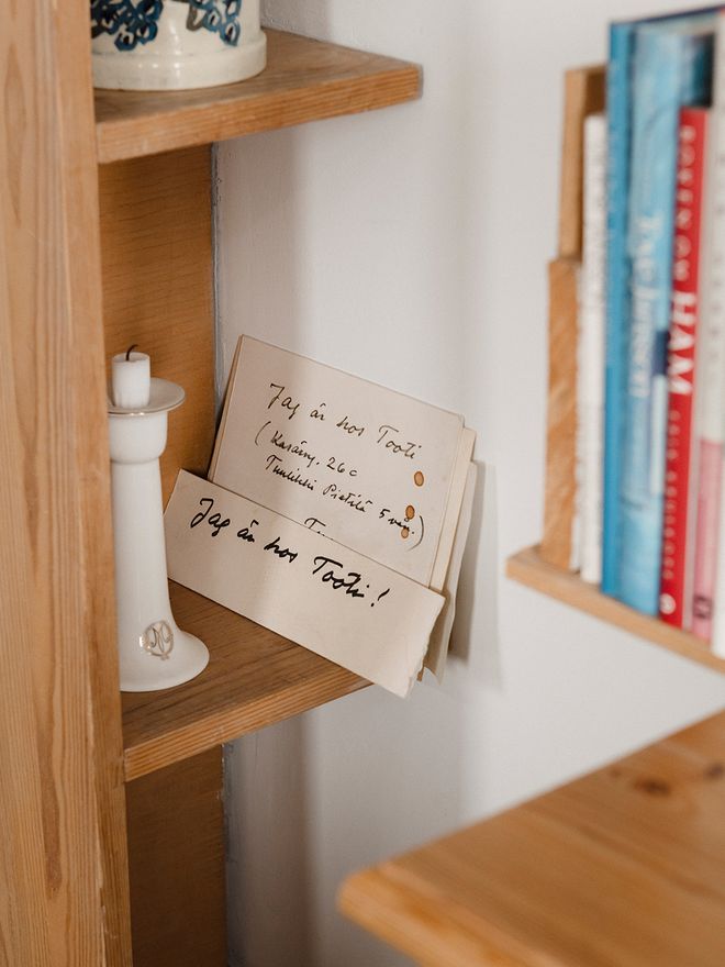A hand-written note by Tove Jansson