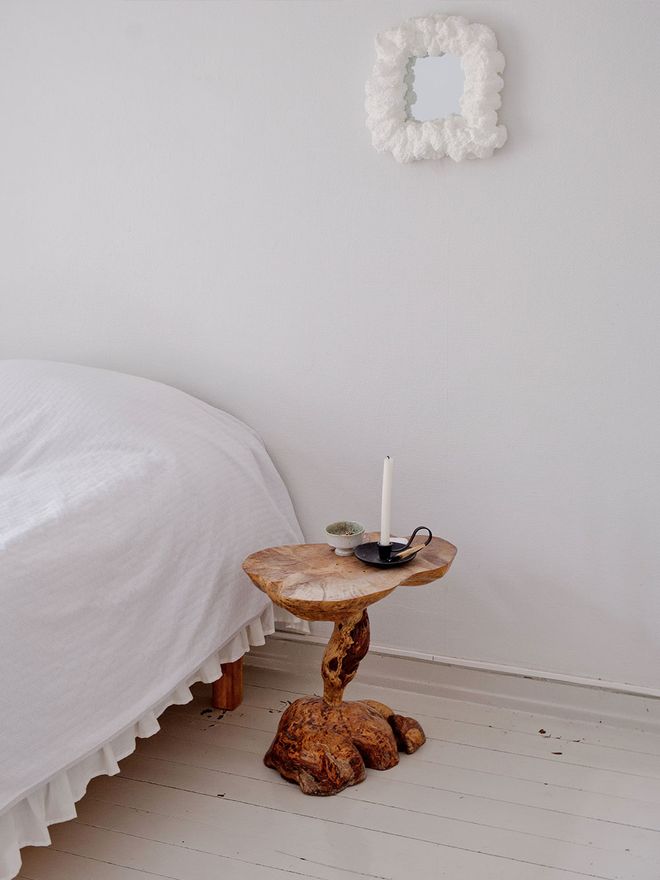 A burl table from a flea market
