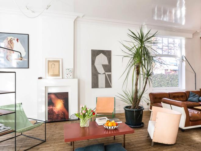 The interior of Fien Muller and Hannes Van Severen’s living room