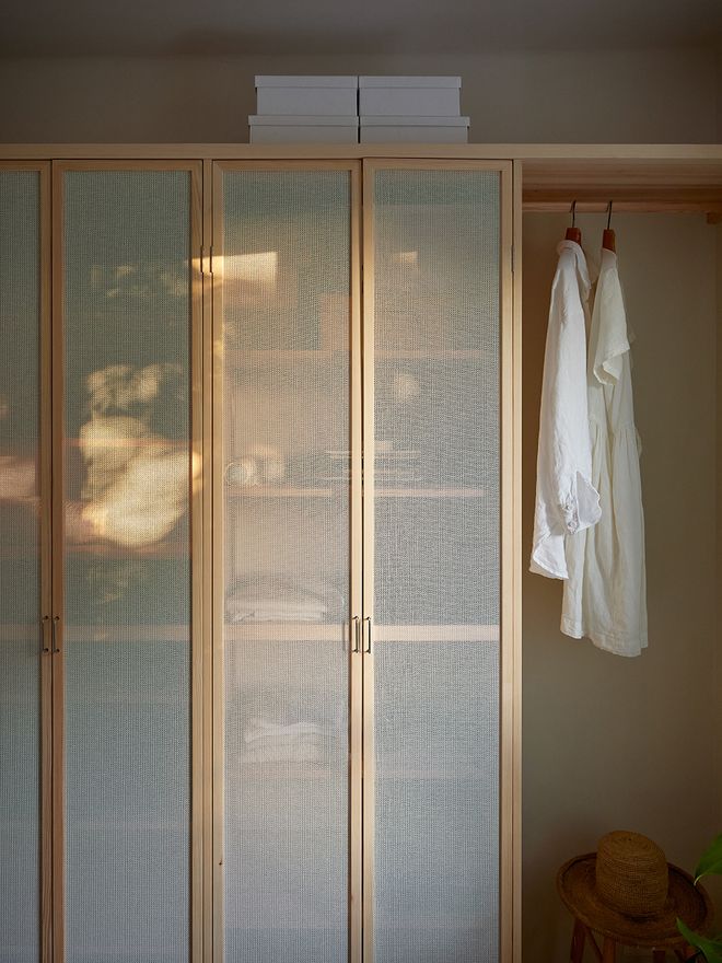 Cabinets in the bedroom