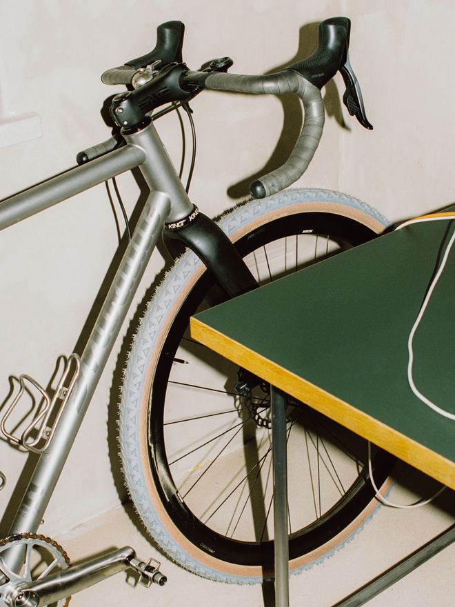 A bike stored inside 