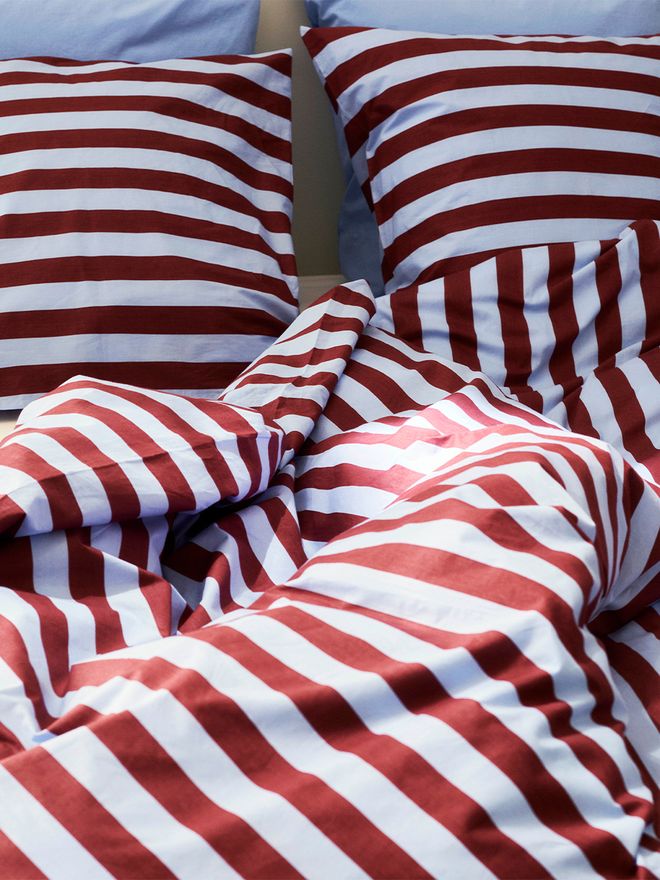 HAY Été duvet cover, bordeaux - sky blue
