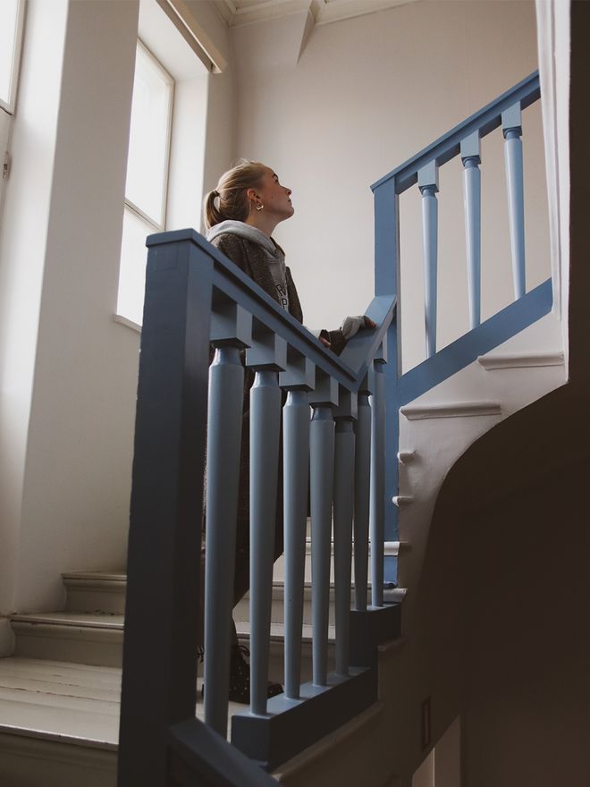 Old staircase at Villa Sandsund