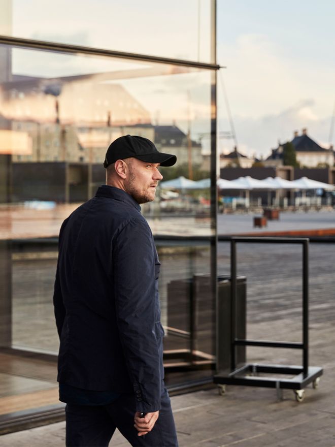 Rolf Hay walking in Copenhagen