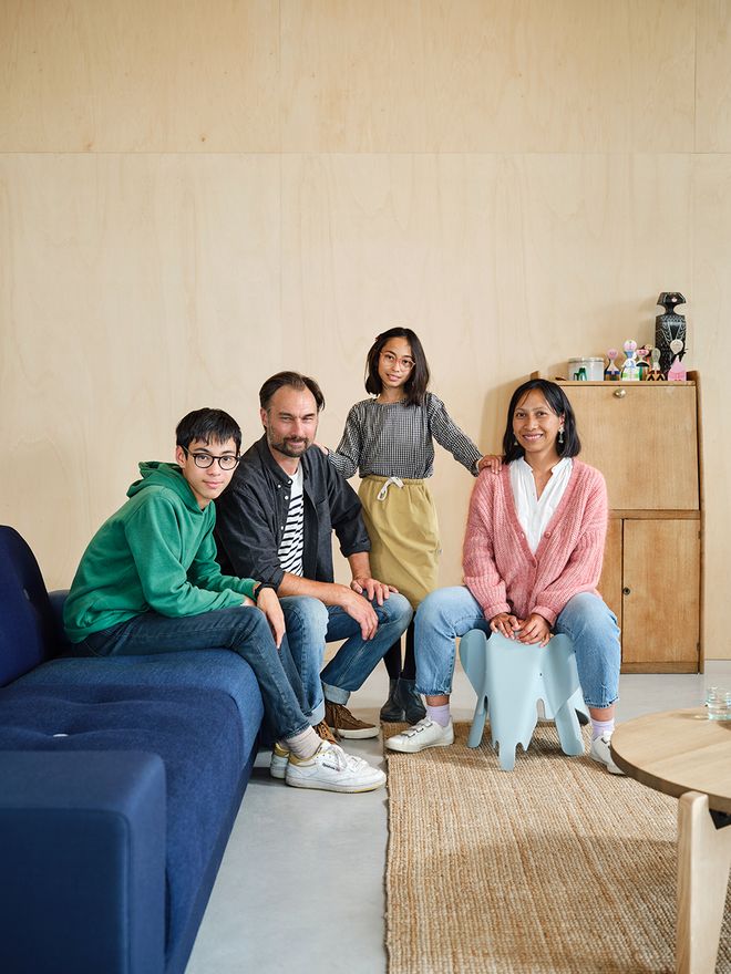 Adeline and Florent Maillet with their children