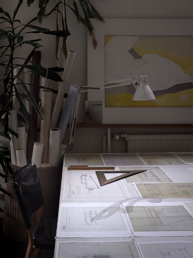 Detail of the office in Aalto House