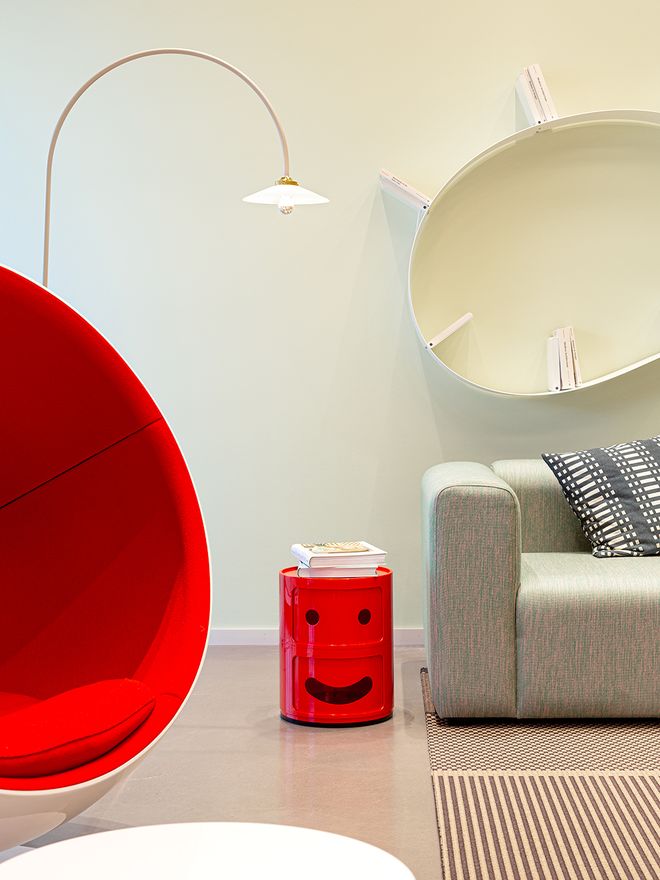 Componibili Smile storage unit 1, 2 modules, red
