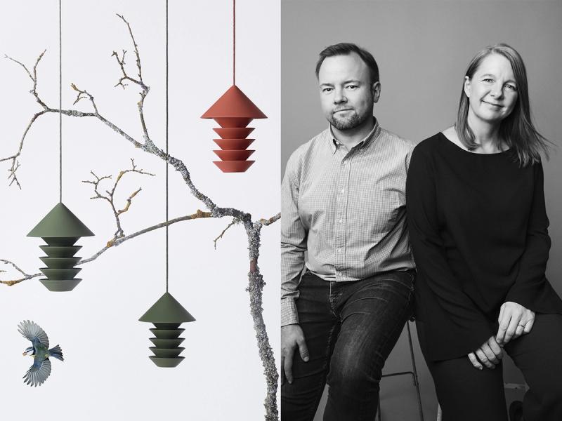 Studio Tolvasen moderni Bird Silo -lintulauta kutsuu pikkulinnut pihamaalle