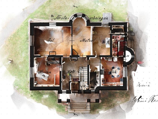 Floor plan for Villa Sandsund